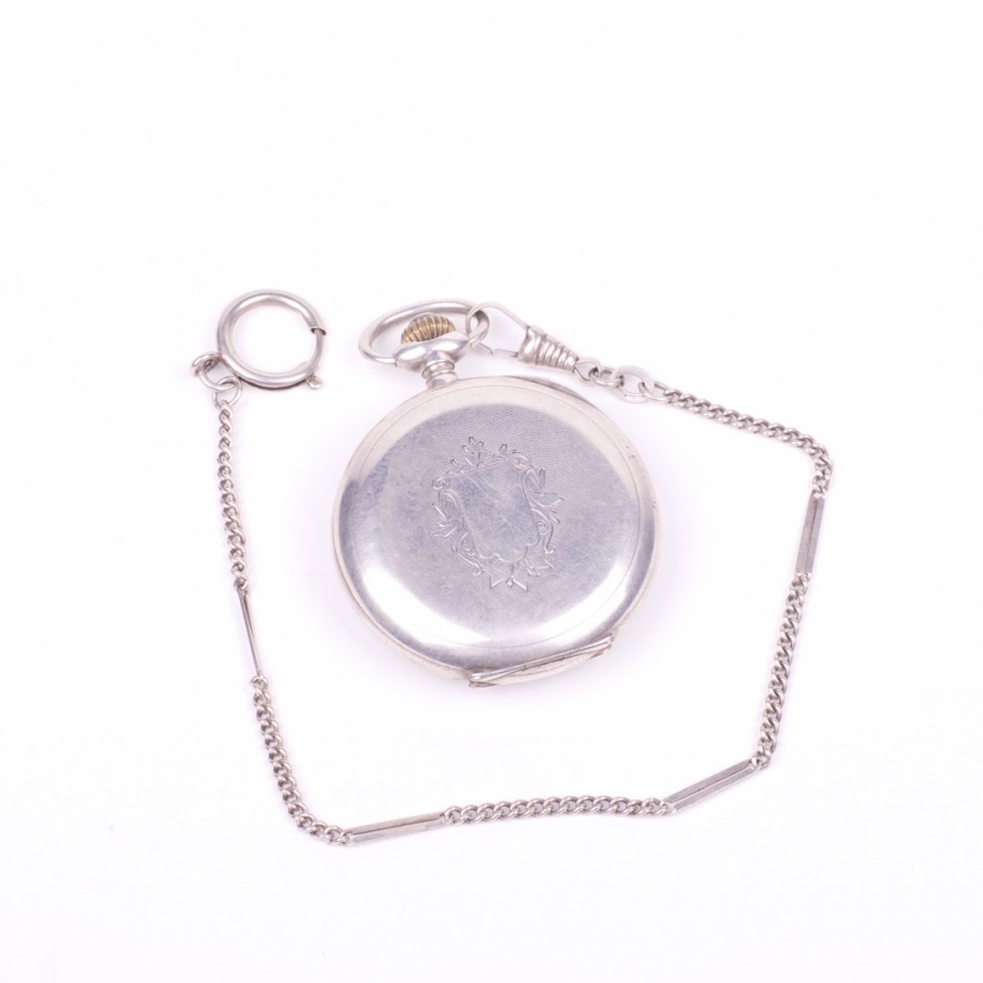 Silver pocket watch "Zenith" with chronograph. — image 4