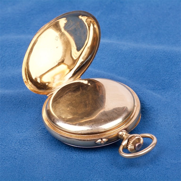 Gold pocket Watch with Chronograph "F. Auricoste" — image 5