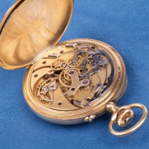Gold pocket Watch with Chronograph "F. Auricoste" — image 7