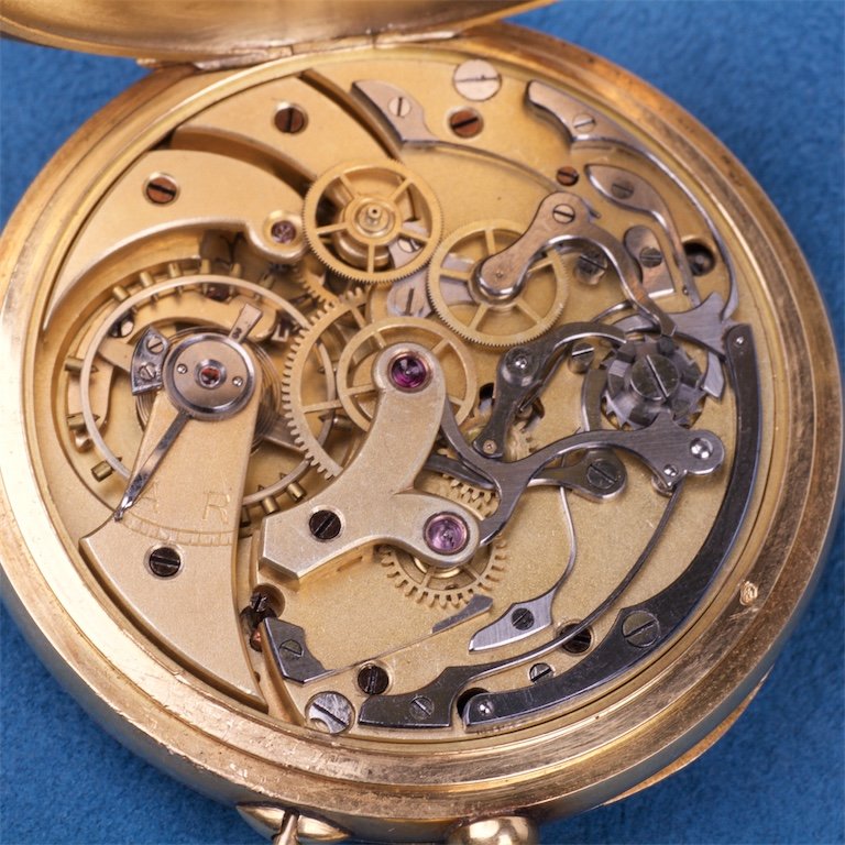 Gold pocket Watch with Chronograph "F. Auricoste" — image 9