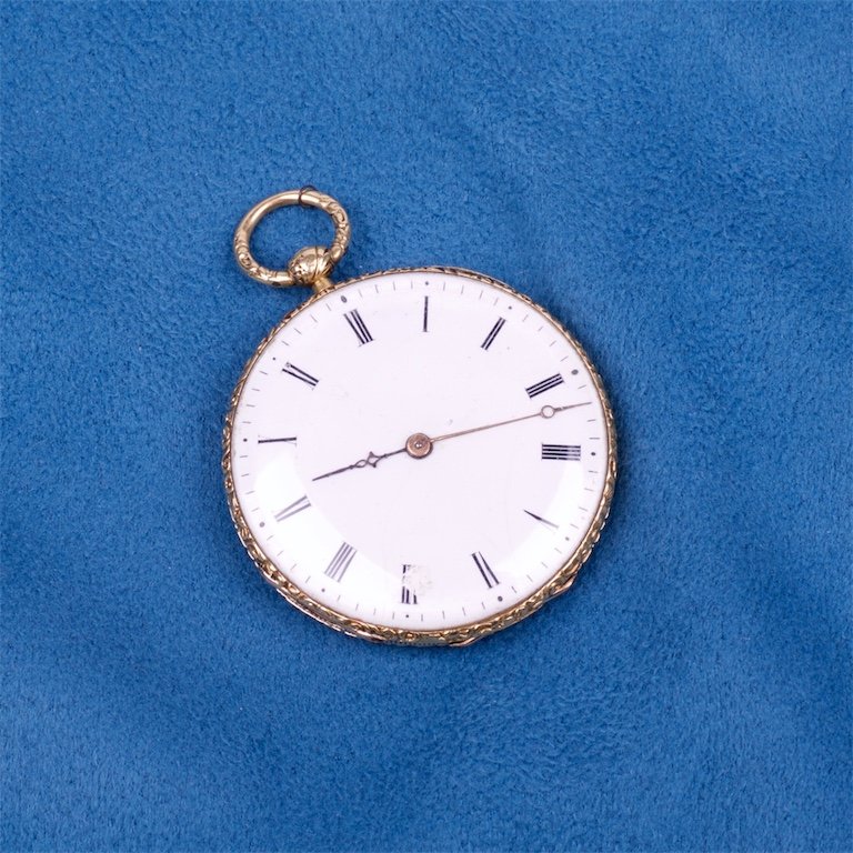 Gold pocket watch.18K. — image 1