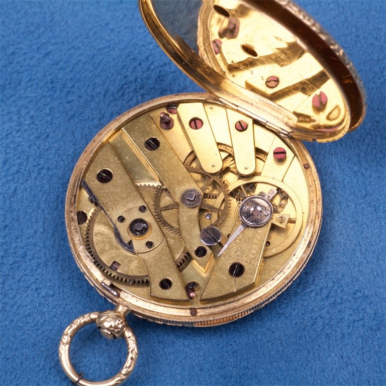 Gold pocket watch.18K. — image 7