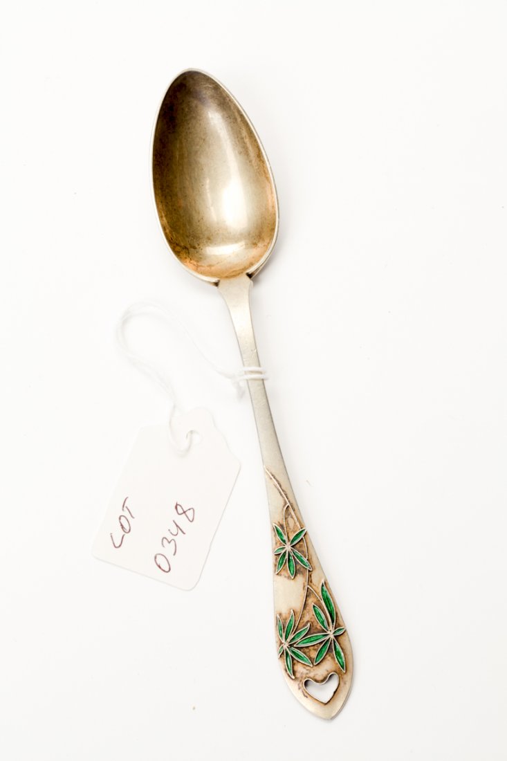 Russian Faberge silver spoon. — image 1
