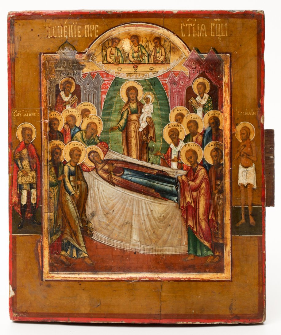 Russian icon of Dormition. — image 1
