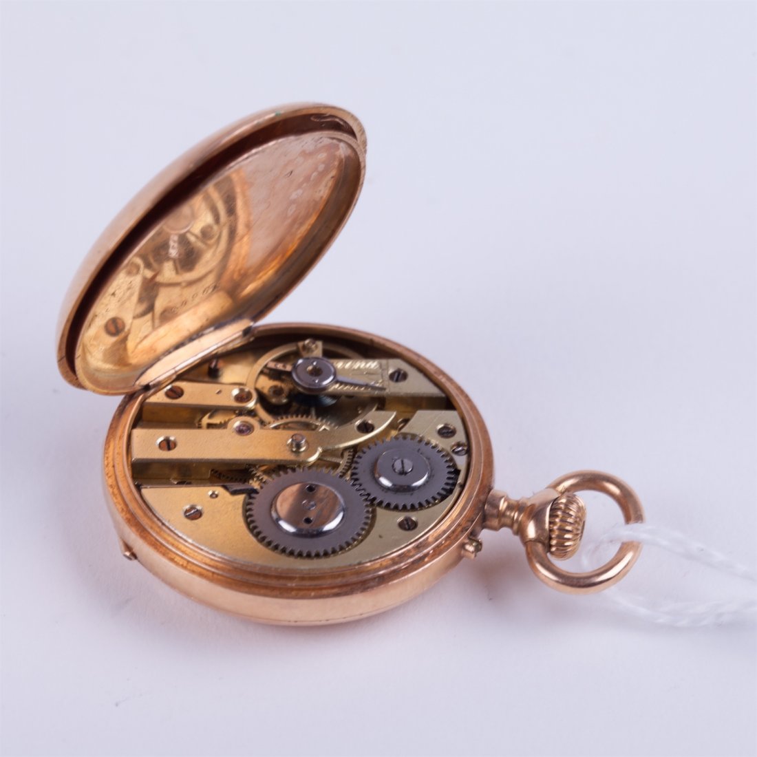 Open face gold pocket watch. — image 4