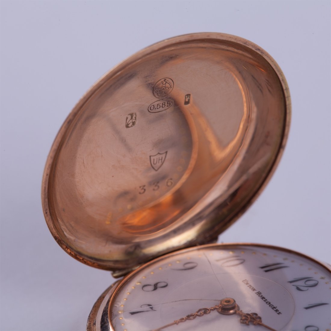 Hunting case pocket watch "Union Horlogere". — image 3