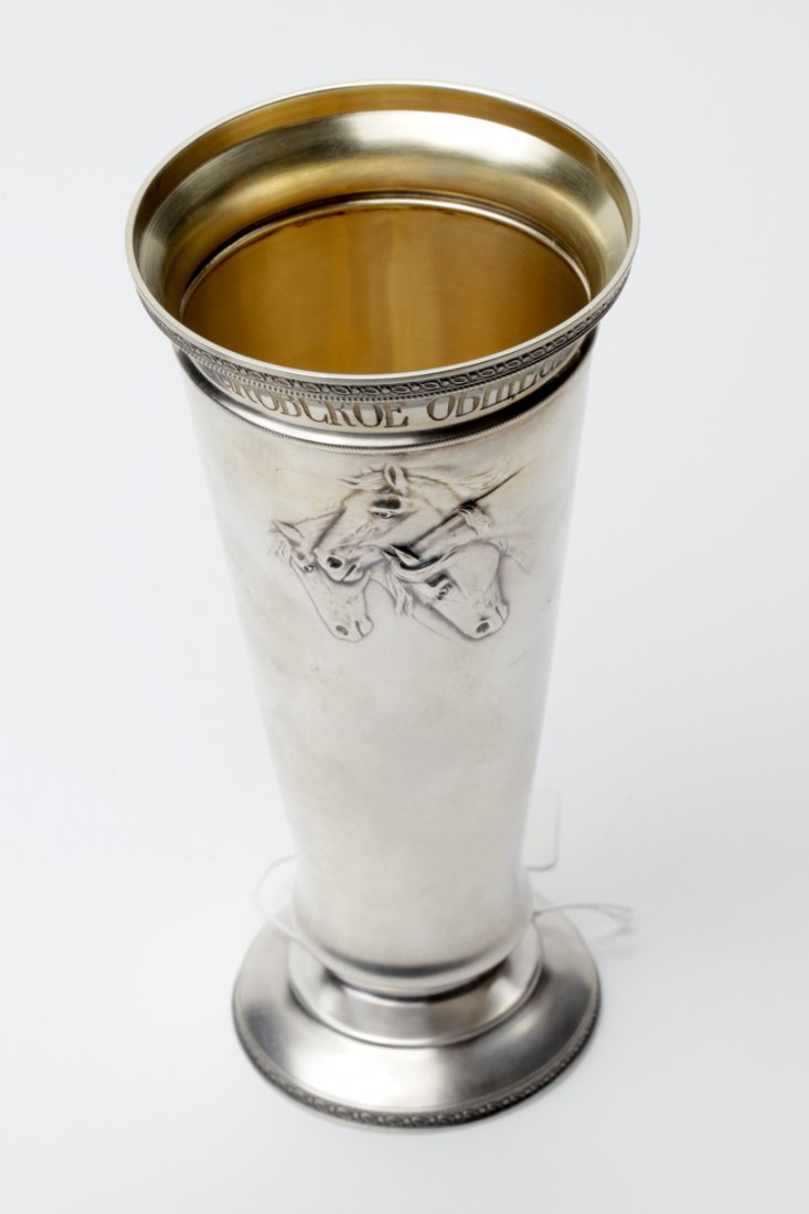 Russian silver prize goblet. — image 2