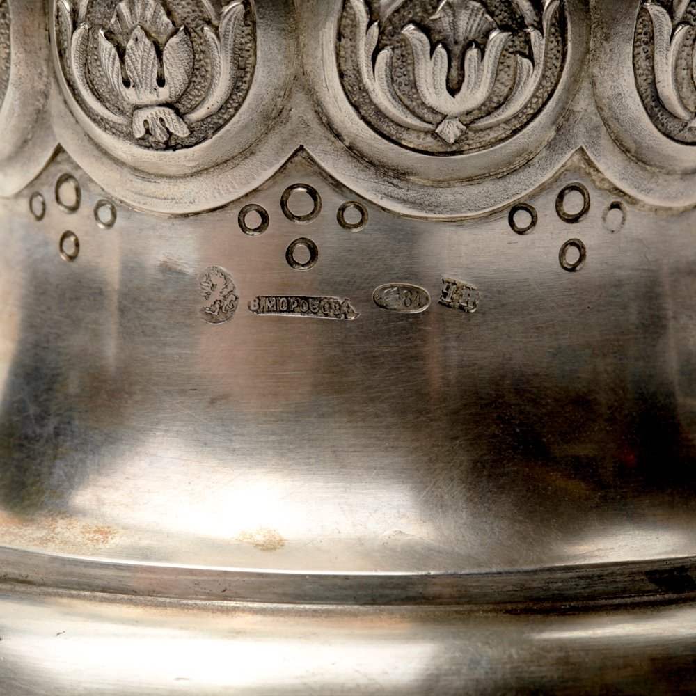 Russian silver prize goblet. — image 7