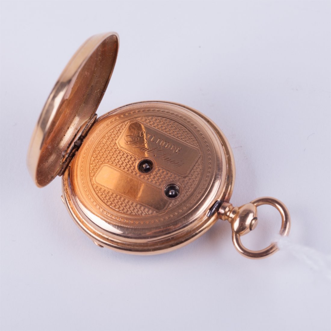 Open face gold pocket watch. — image 4