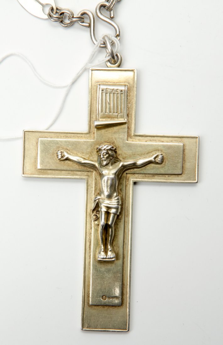 Russian silver priest cross. — image 2