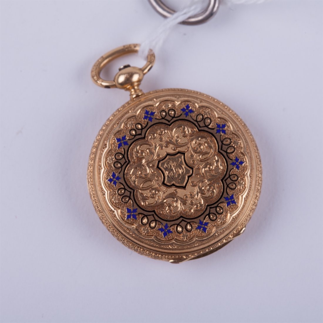 Open face gold pocket watch. — image 3