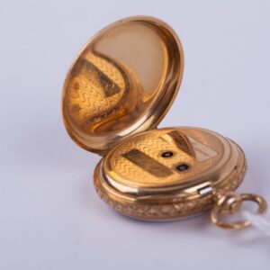 Open face gold pocket watch. — image 4