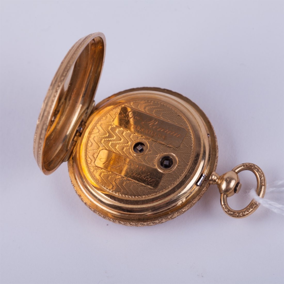 Open face gold pocket watch. — image 5