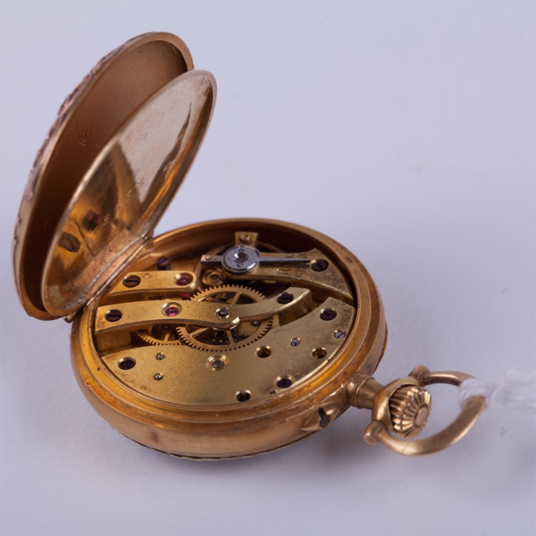 Open face gold pocket watch. — image 5