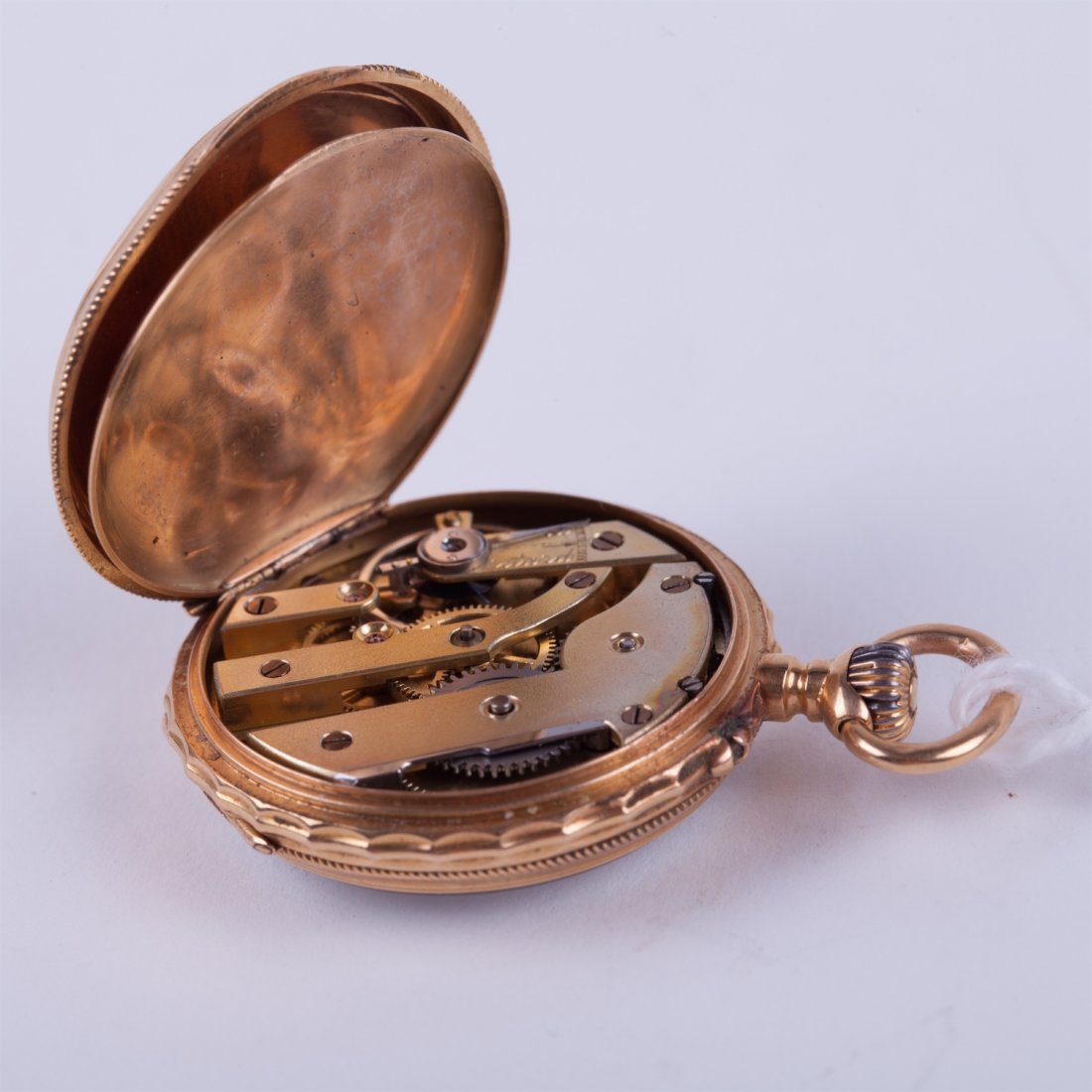 Open face gold pocket watch. — image 4