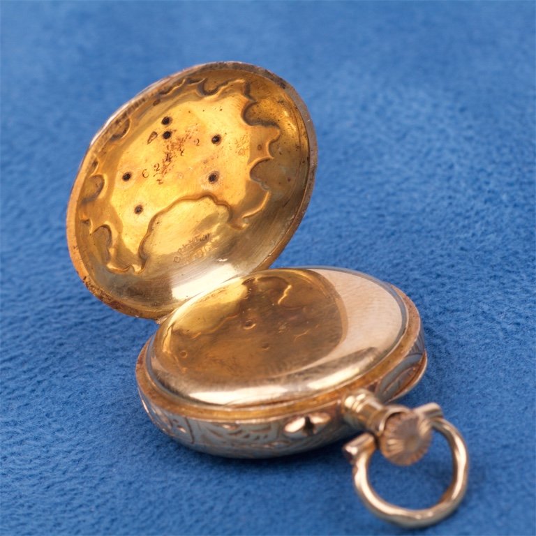 Gold pocket watch.18K. — image 4