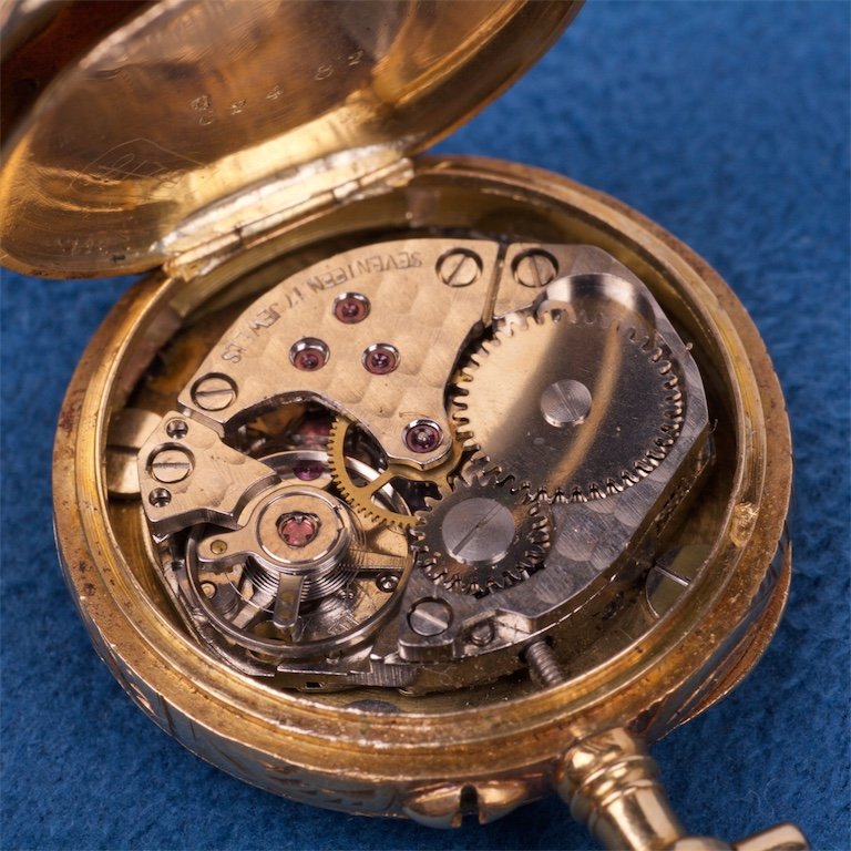Gold pocket watch.18K. — image 5