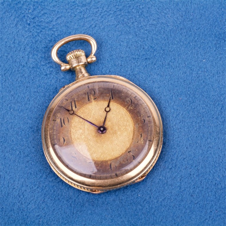 Gold pocket watch.18K. — image 1
