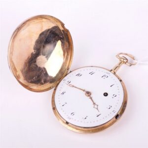 Gold 18K pocket watch. — image 1