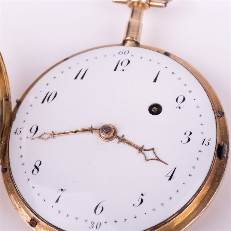 Gold 18K pocket watch. — image 2