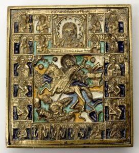 Russian bronze icon of Saint Dimitri. — image 1