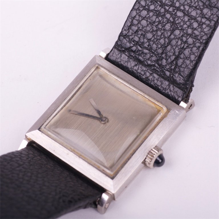 "Boucheron" ladies white 18k gold wristwatch with — image 1