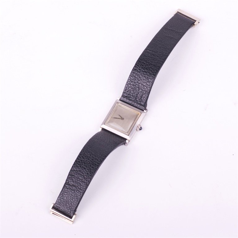 "Boucheron" ladies white 18k gold wristwatch with — image 2