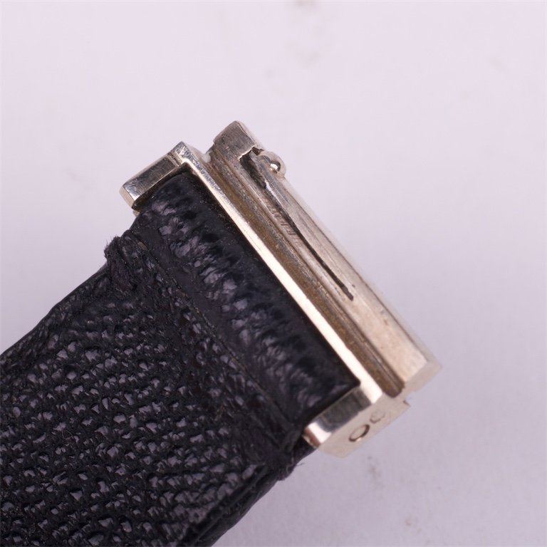 "Boucheron" ladies white 18k gold wristwatch with — image 6