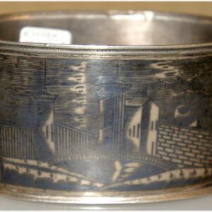 Russian silver and niello travel baker. — image 1