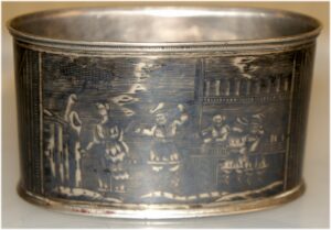 Russian silver and niello travel baker. — image 2