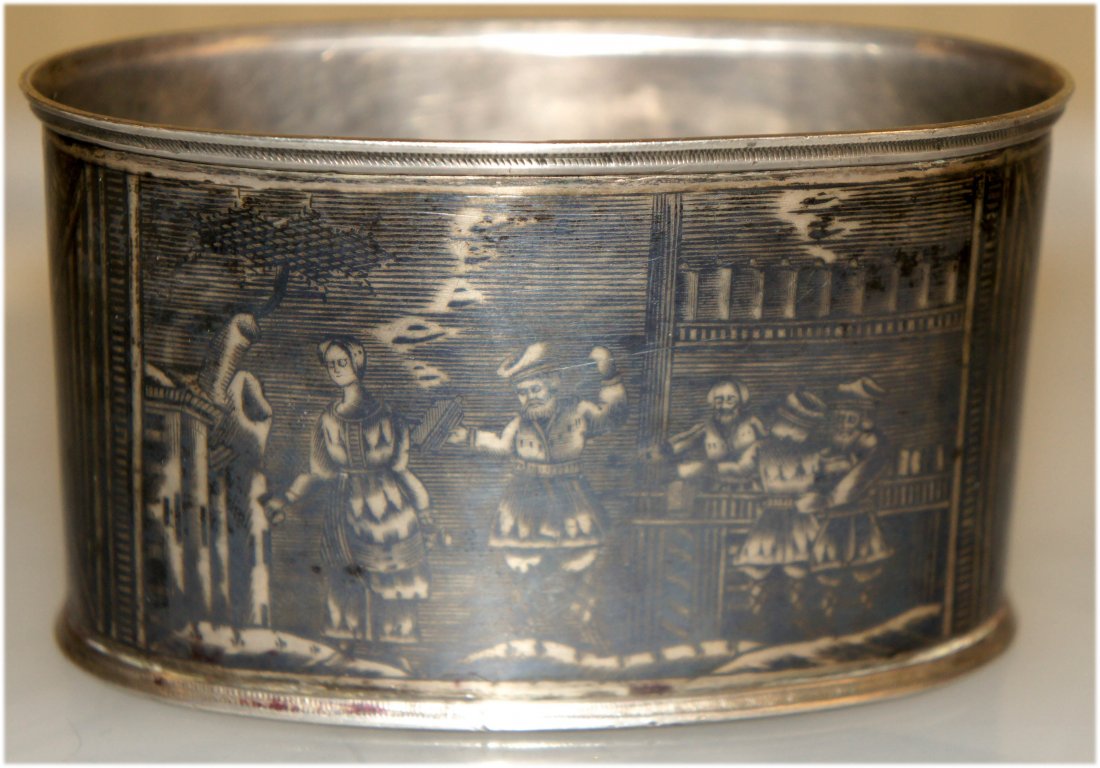 Russian silver and niello travel baker. — image 2