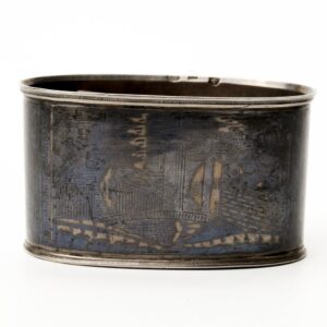Russian silver and niello travel baker. — image 3