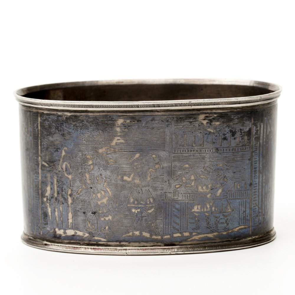 Russian silver and niello travel baker. — image 4