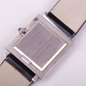 "Boucheron" mens white 18k gold wristwatch with — image 5