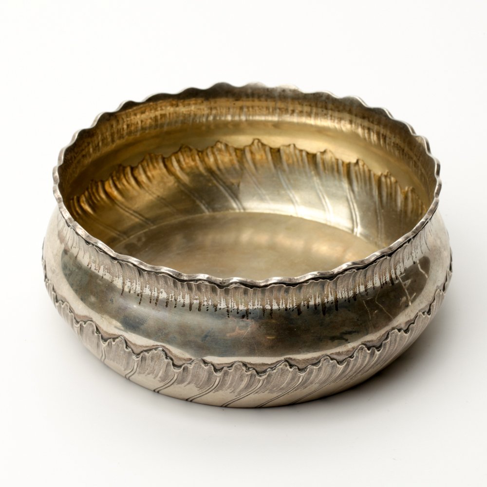 Russian silver Faberge bowl. — image 1