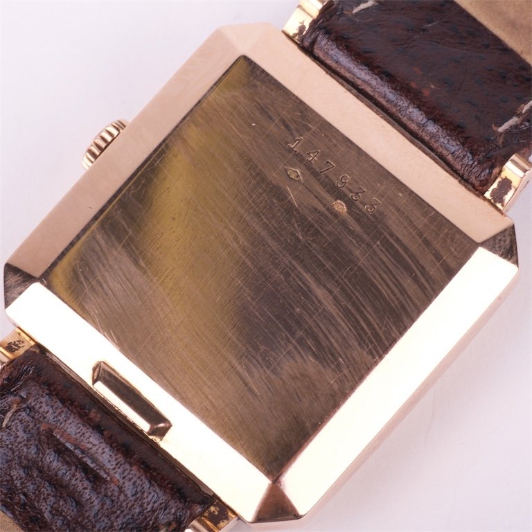 "Jaeger Le Coultre" rectangular automatic gold 18k — image 3
