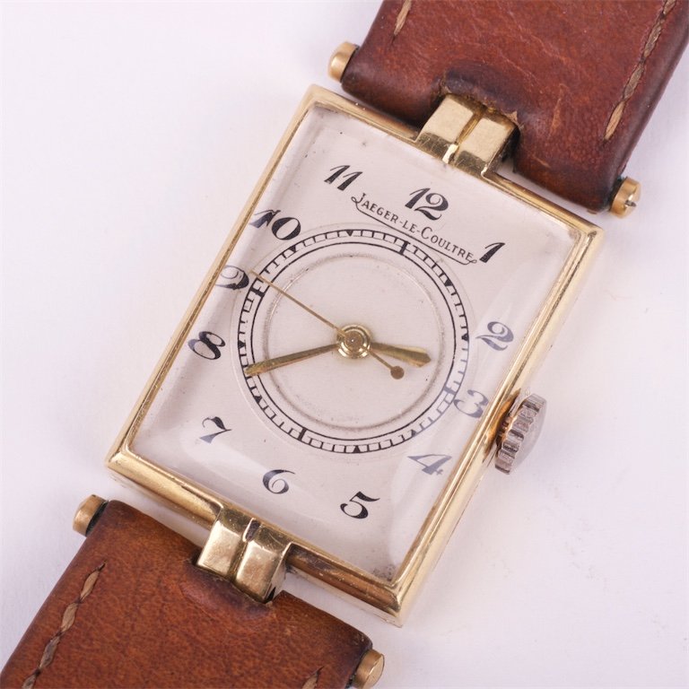 "Jaeger le Coultre" gold mens wristwatch. — image 1