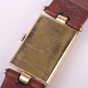 "Jaeger le Coultre" gold mens wristwatch. — image 4