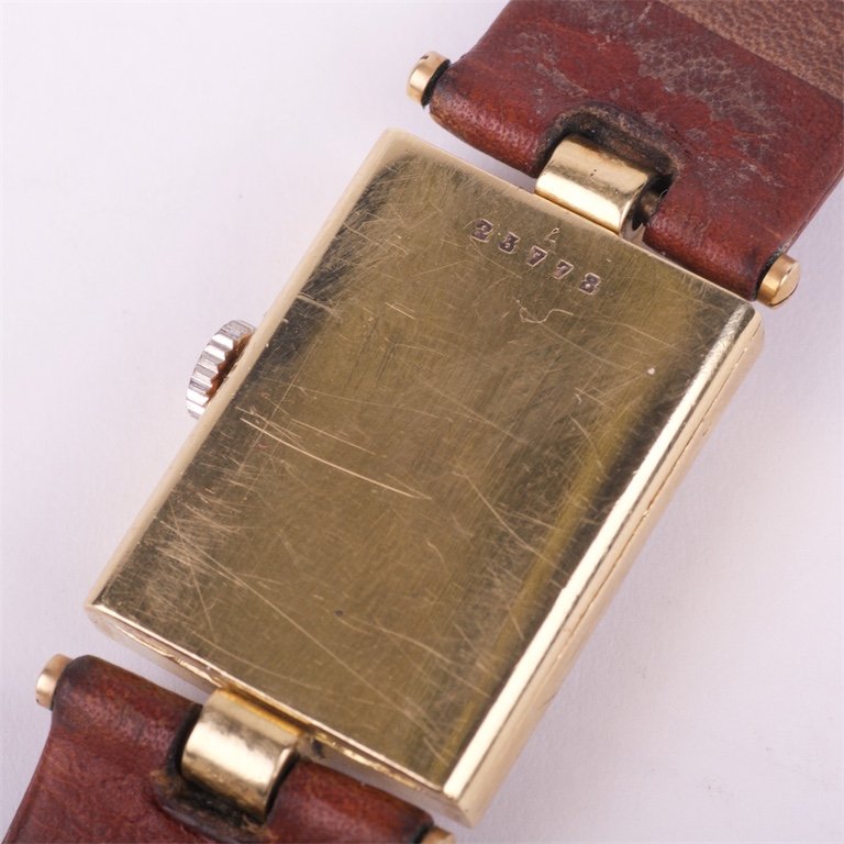 "Jaeger le Coultre" gold mens wristwatch. — image 4