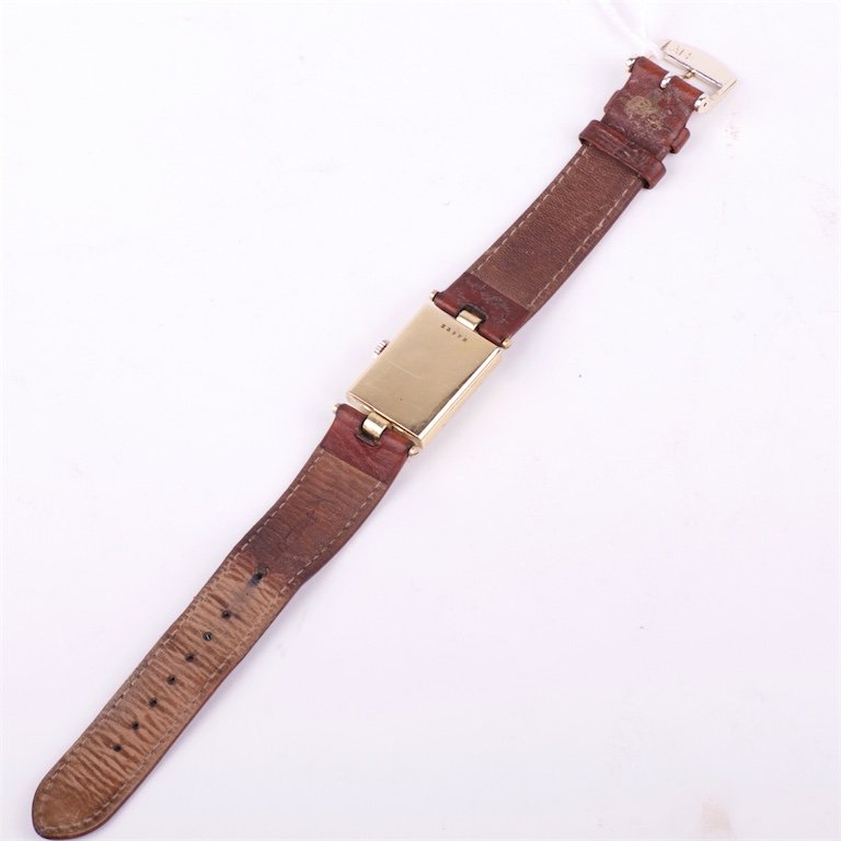"Jaeger le Coultre" gold mens wristwatch. — image 5