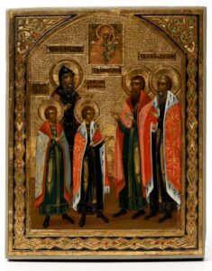 Russian icon of selected Yaroslavl saints. — image 1
