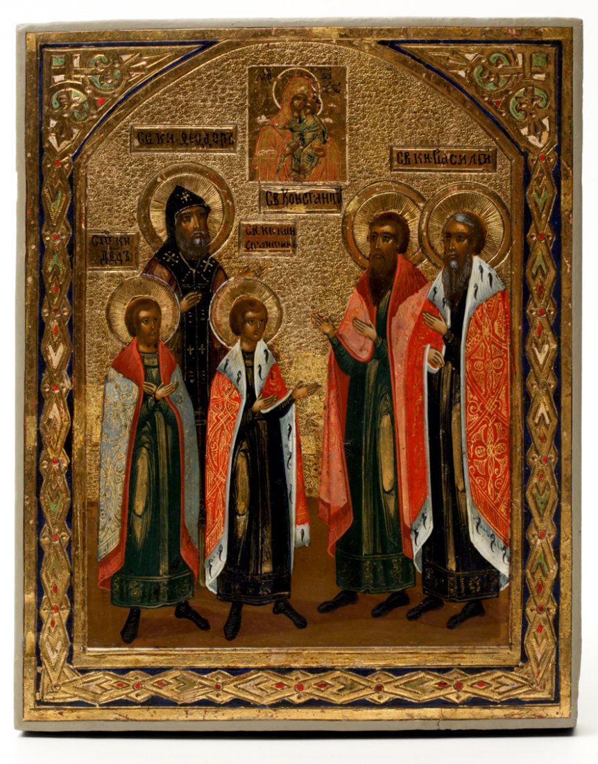 Russian icon of selected Yaroslavl saints. — image 1
