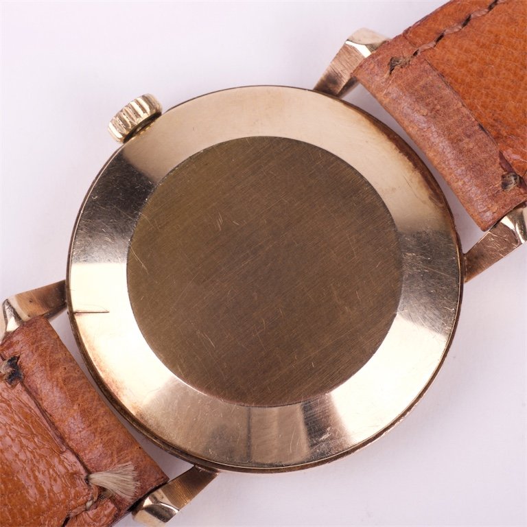 "Garrad" gold 9K mechanical mens wristwatch. — image 4