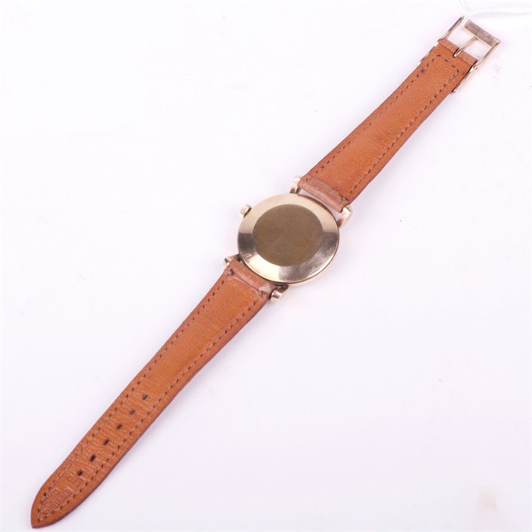 "Garrad" gold 9K mechanical mens wristwatch. — image 5