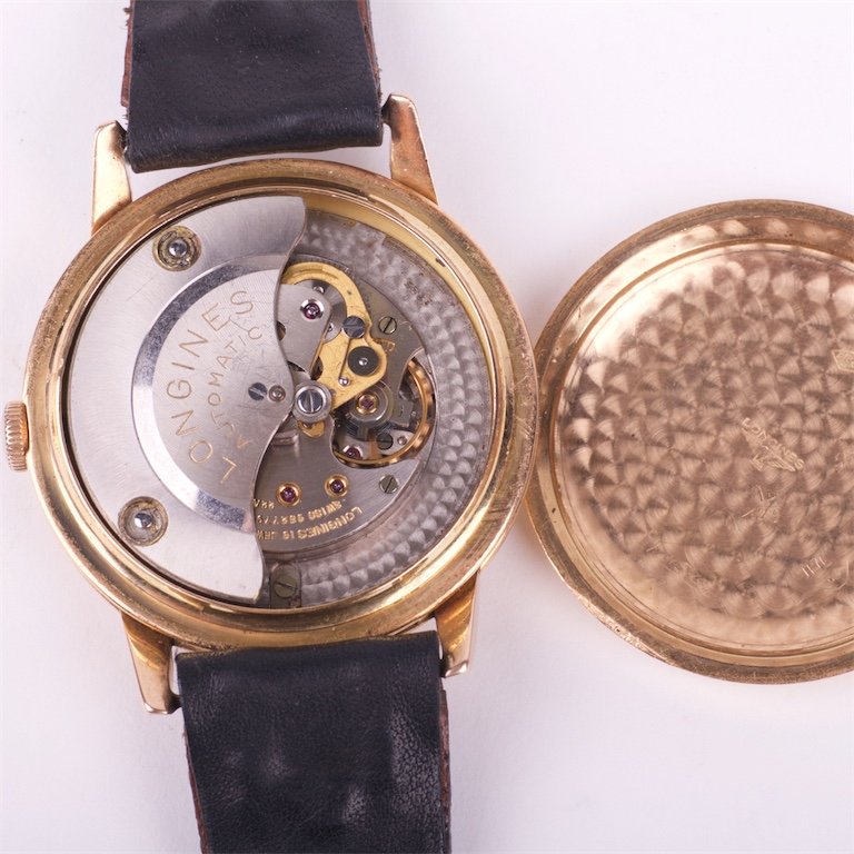 "Longines" gold 18K automaticl mens wristwatch. — image 7