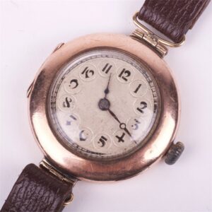 "Rolex" gold 18K mechanical mens wristwatch. — image 1