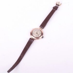 "Rolex" gold 18K mechanical mens wristwatch. — image 2