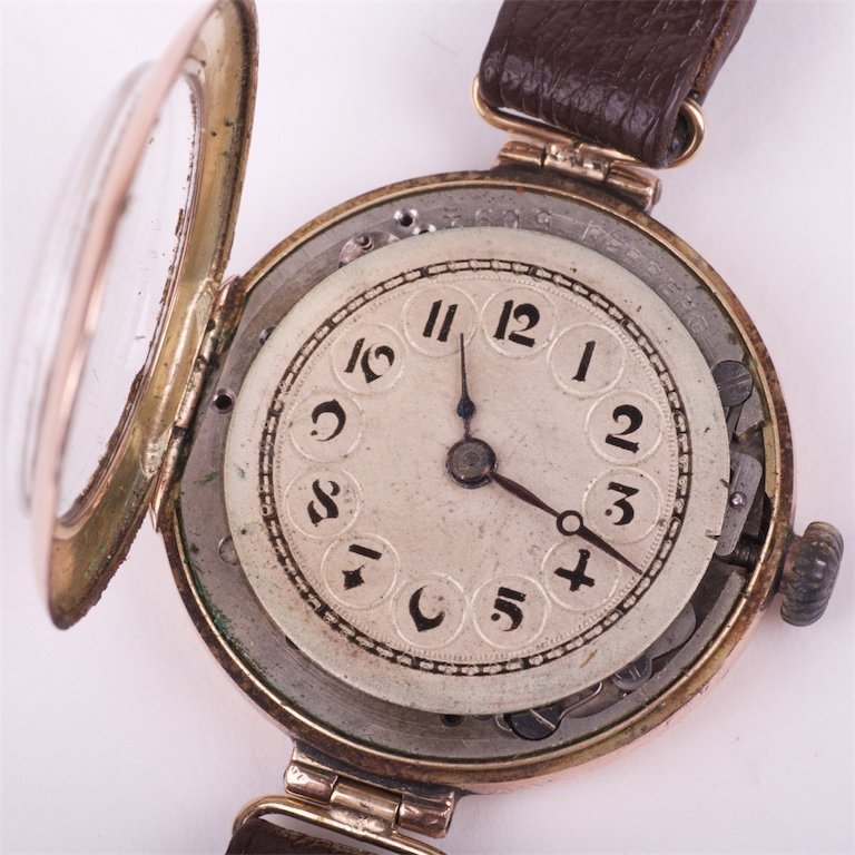 "Rolex" gold 18K mechanical mens wristwatch. — image 7