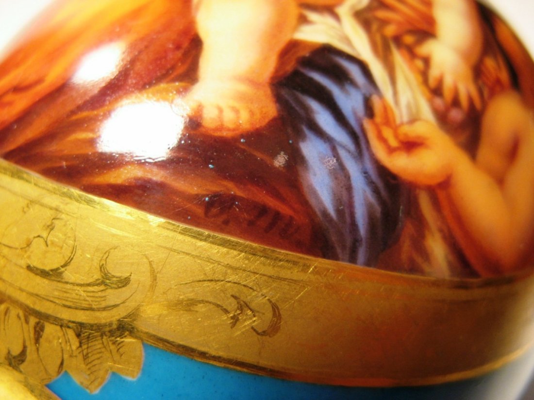 Russian porcelain easter egg. Signed Fedor Tarachkov. — image 6