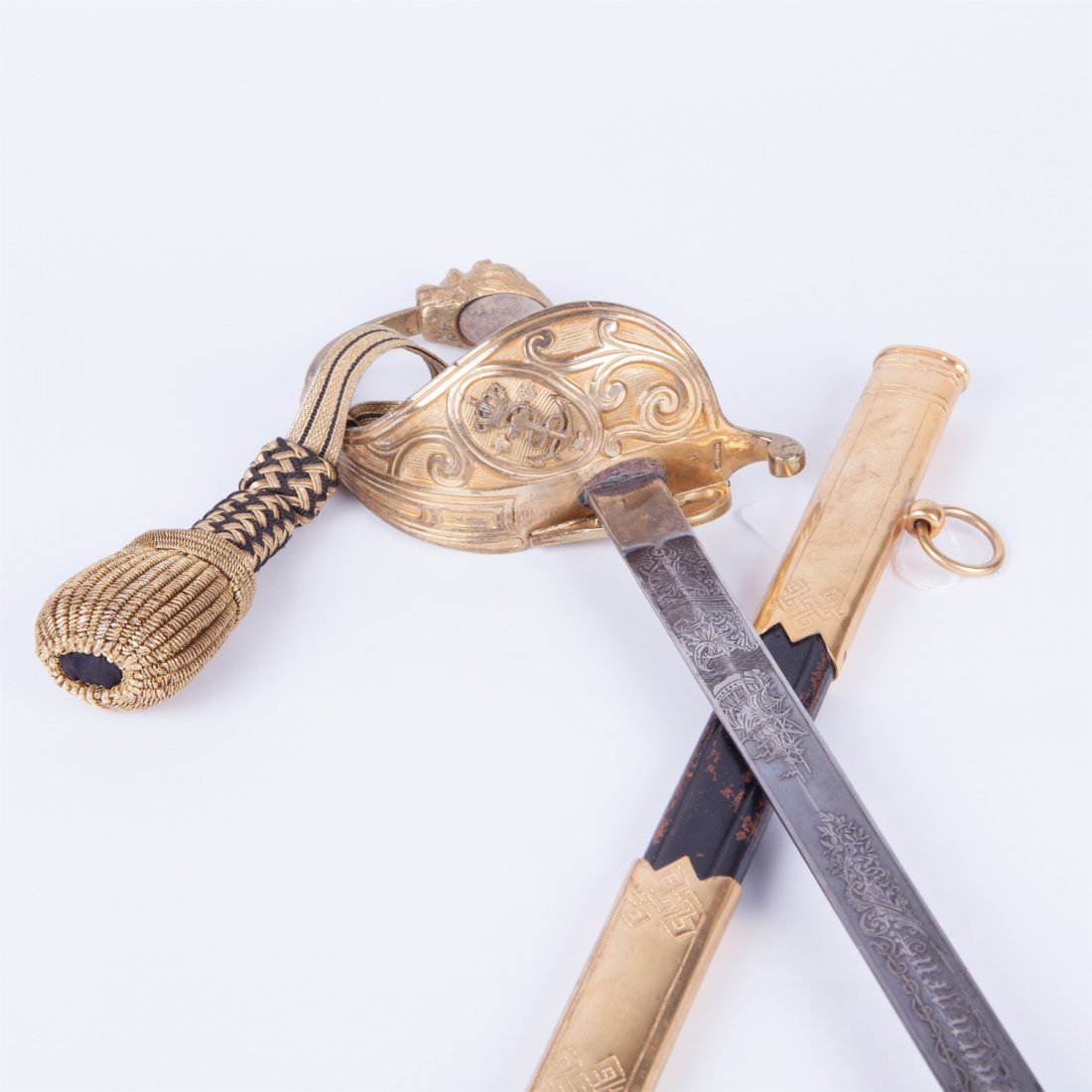 Swedish navy officer sword model 1878 year. — image 1